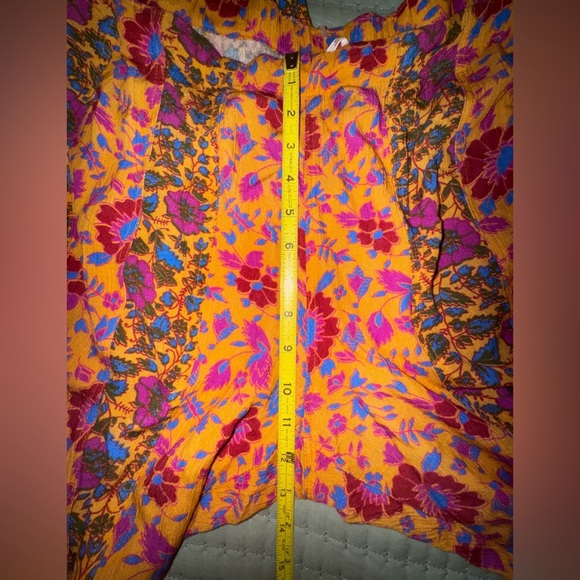 Free People Pants Bail Sultry Bohemian Flare Floral Belted Cottage NWOT Sz L - Picture 10 of 16